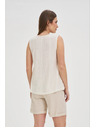 Moodo Kremast ženski top brez rokavov