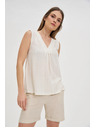 Moodo Kremast ženski top brez rokavov