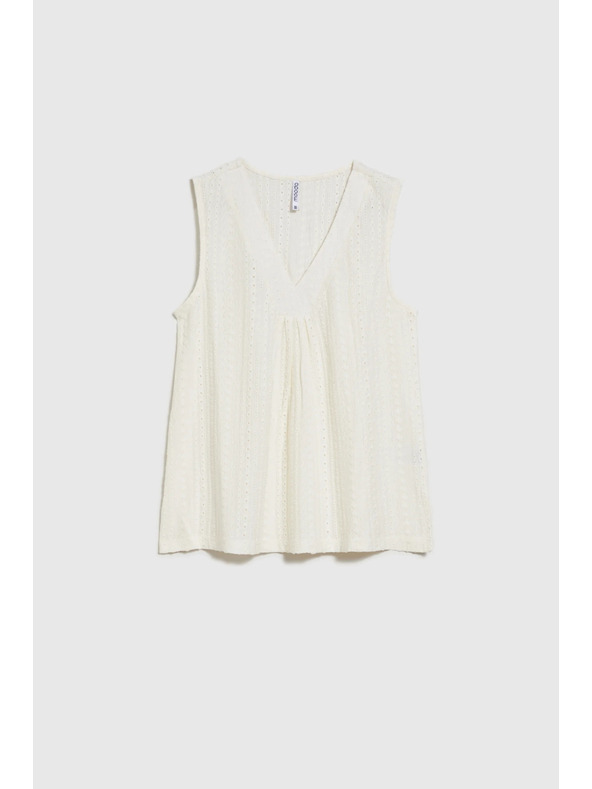 Moodo Kremast ženski top brez rokavov