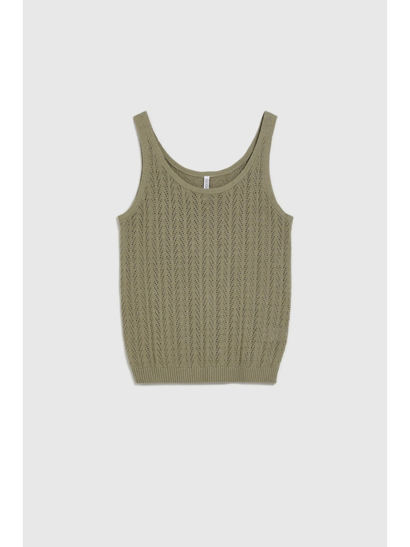 Moodo Olivno bombažno podaljšano oblačilo