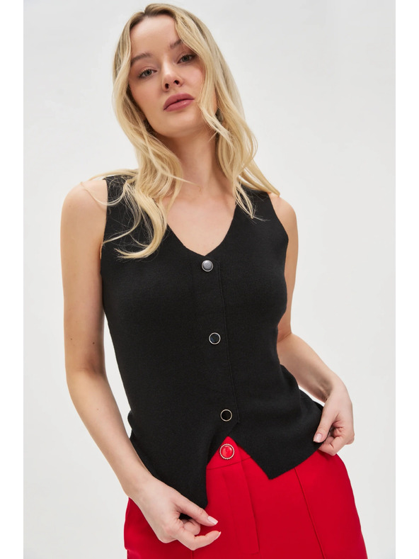 Moodo Črna ženska majica Moodo