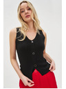 Moodo Črna ženska majica Moodo