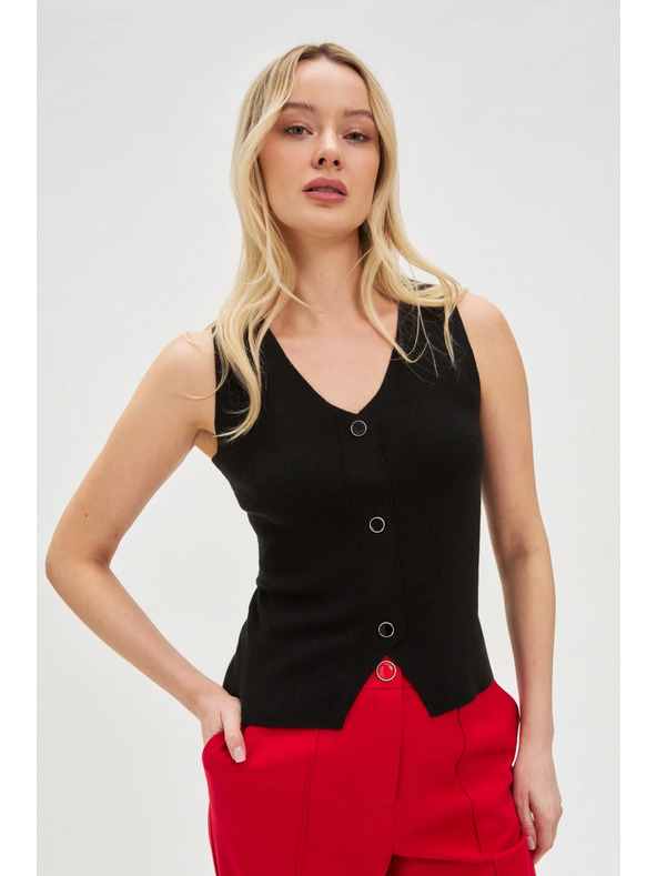 Moodo Črna ženska majica Moodo