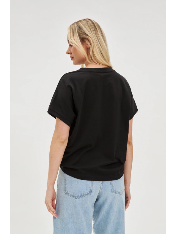 Moodo Črna ženska dolga srajca Moodo