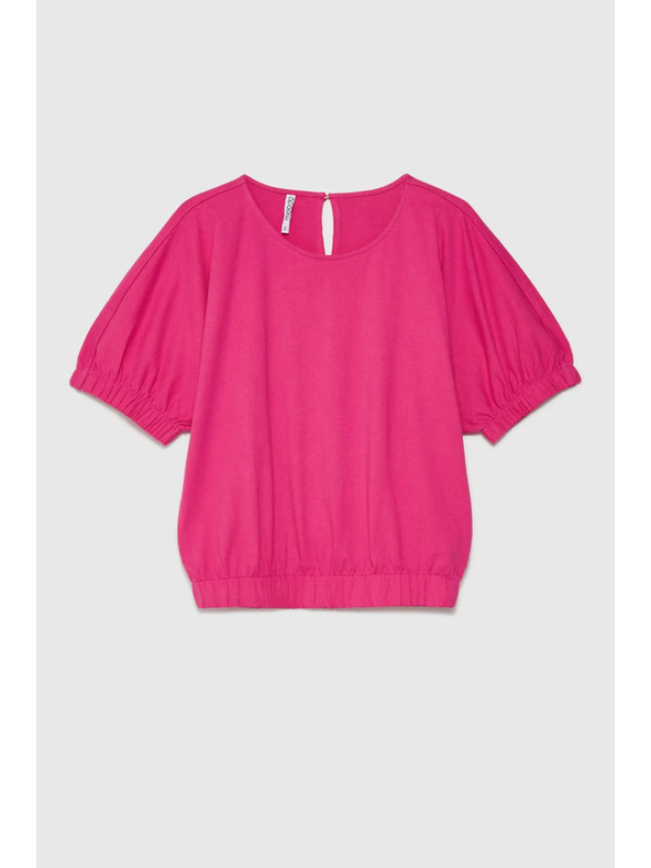 Moodo Fuksijsko rdeča ženska bombažna majica Moodo