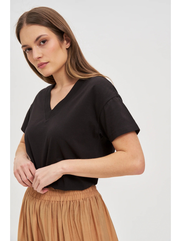 Moodo Črna ženska majica Moodo