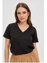 Moodo Črna ženska majica Moodo
