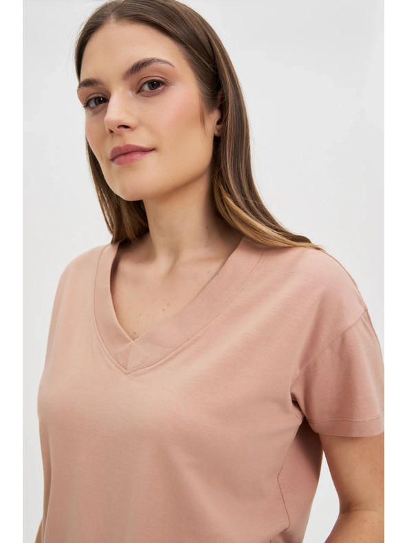 Moodo Svetlo rjava ženska majica Moodo