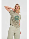 Moodo Olivna ženska majica Moodo