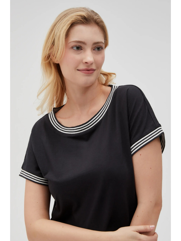 Moodo Črna ženska dolga srajca Moodo