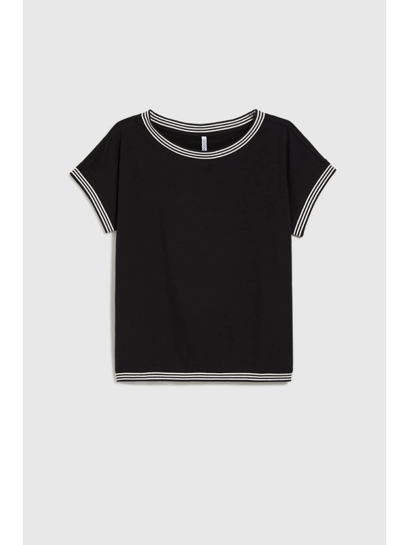 Moodo Črna ženska dolga srajca Moodo