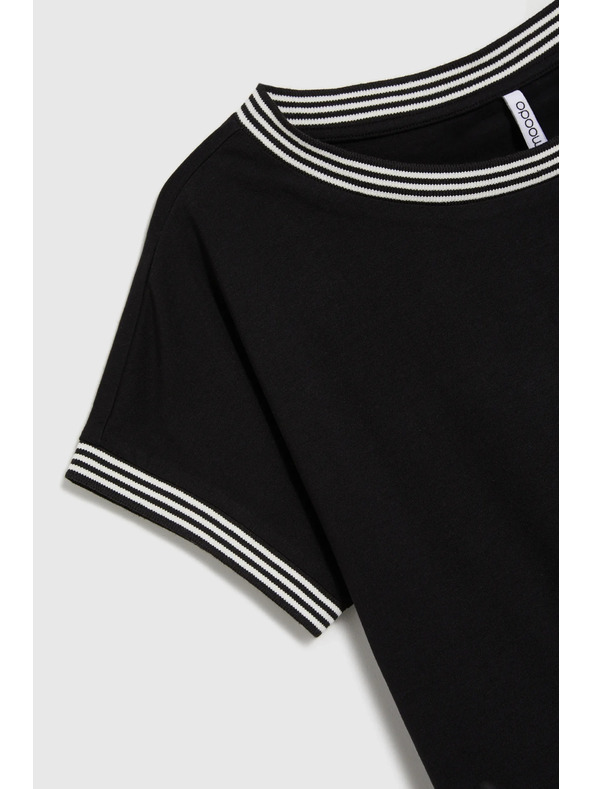 Moodo Črna ženska dolga srajca Moodo