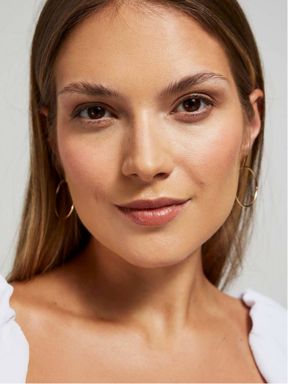 Moodo Pozlačeni okrogli uhani