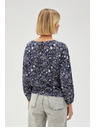 Moodo Temno modra vzorčasta ženska bluza