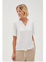 Moodo Bela ženska bluza z vezanjem