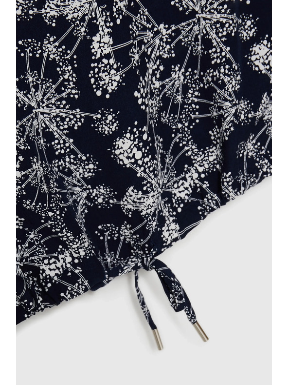 Moodo Temno modra ženska bluza z vezanjem