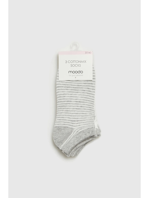 Moodo Svetlo sive ženske nogavice