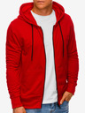 Edoti Rdeča moška jopica z zadrgo in kapuco Edoti