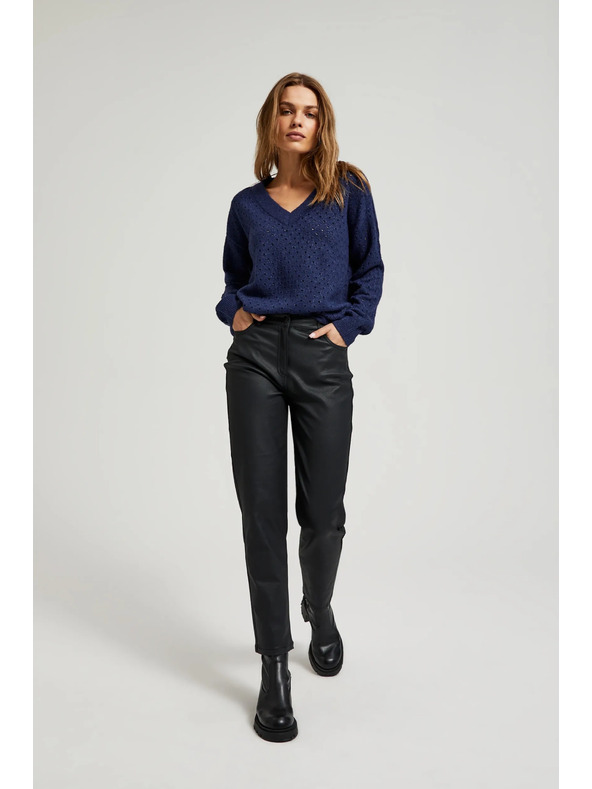 Moodo Črne ženske hlače