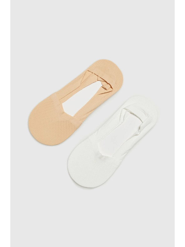 Moodo Bele ženske nogavice