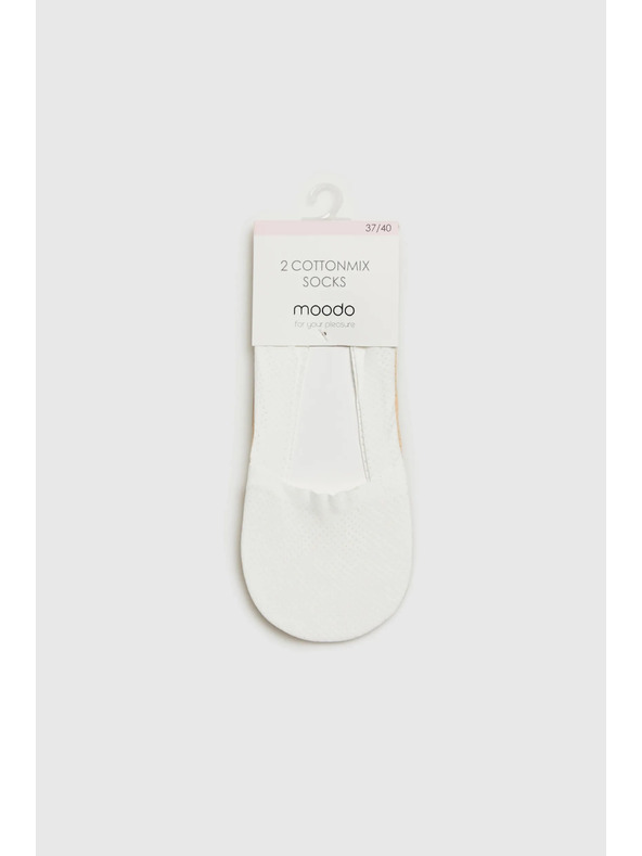 Moodo Bele ženske nogavice