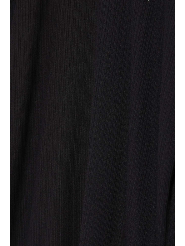 Moodo Črno žensko majico z dolgimi rokavi