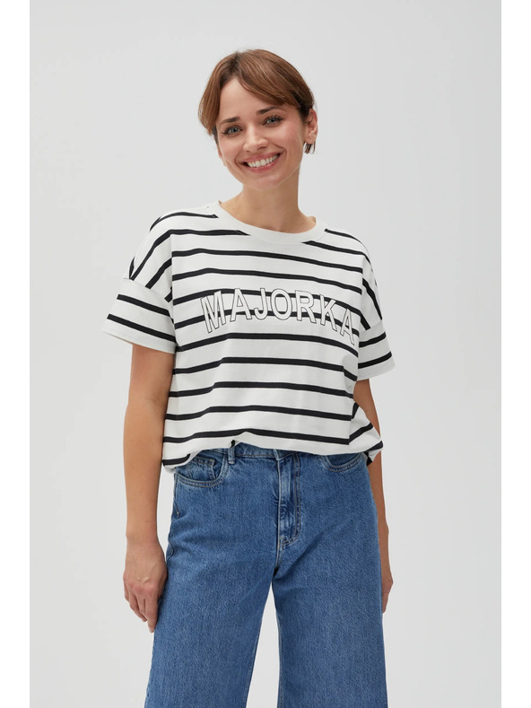 Moodo Belo žensko črtasto majico