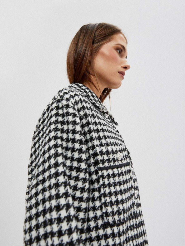 Moodo Črno-bela ženska jakna