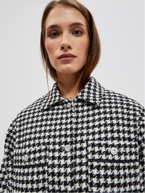 Moodo Črno-bela ženska jakna