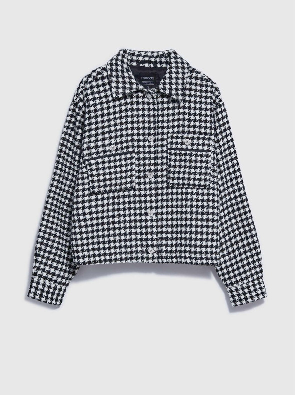 Moodo Črno-bela ženska jakna