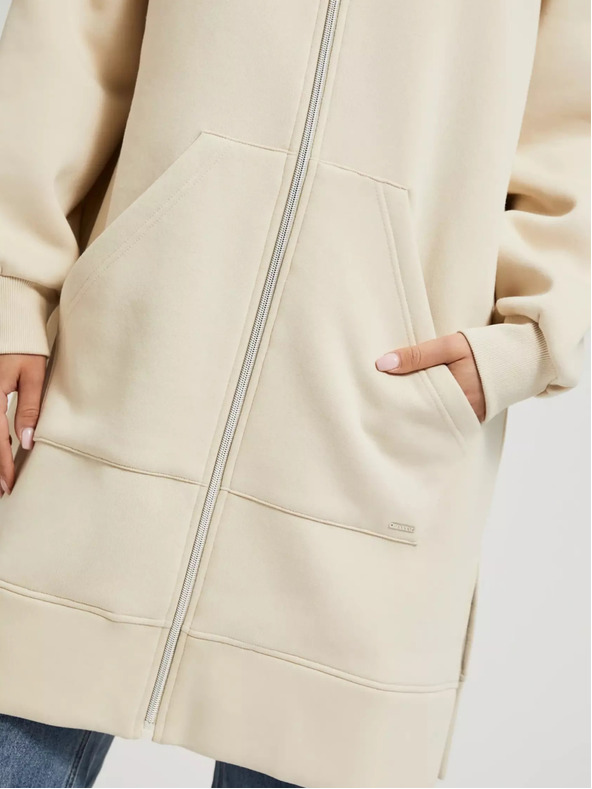 Moodo Bež dolga jakna