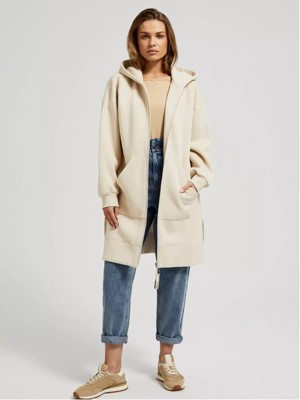 Moodo Bež dolga jakna