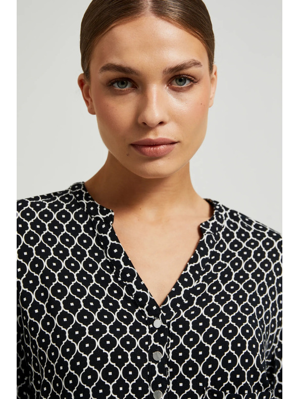 Moodo Črno-bela ženska srajca