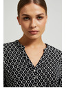 Moodo Črno-bela ženska srajca
