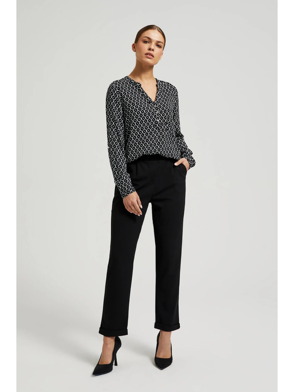 Moodo Črno-bela ženska srajca