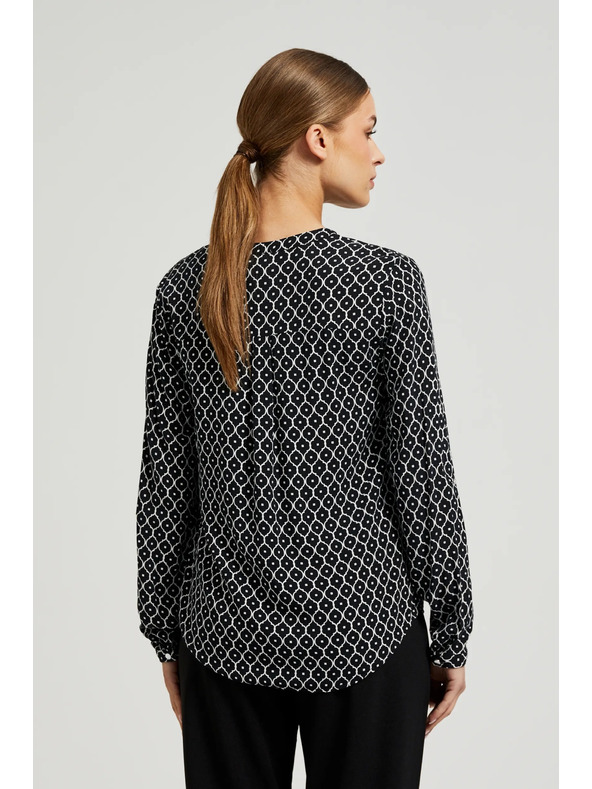 Moodo Črno-bela ženska srajca