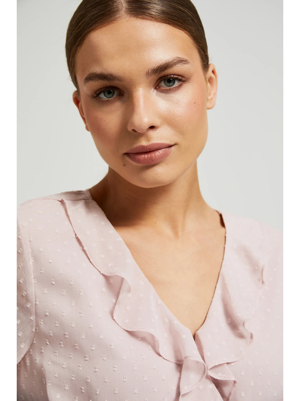 Moodo Roza ženska bluza z volani