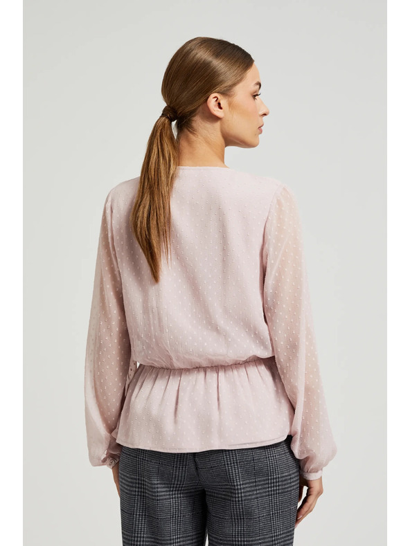 Moodo Roza ženska bluza z volani