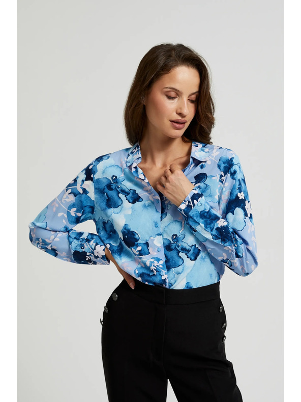 Moodo Temno modra ženska srajca