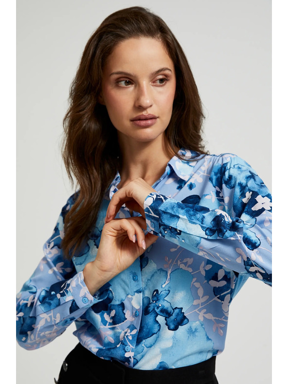 Moodo Temno modra ženska srajca