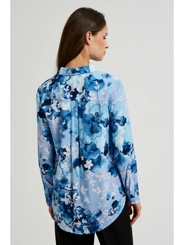 Moodo Temno modra ženska srajca