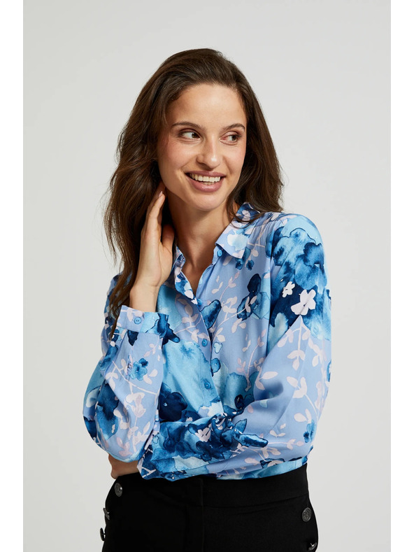 Moodo Temno modra ženska srajca