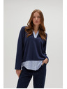 Moodo Temno modra ženska jopa