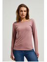Moodo Dusty roza ženska majica z dolgimi rokavi