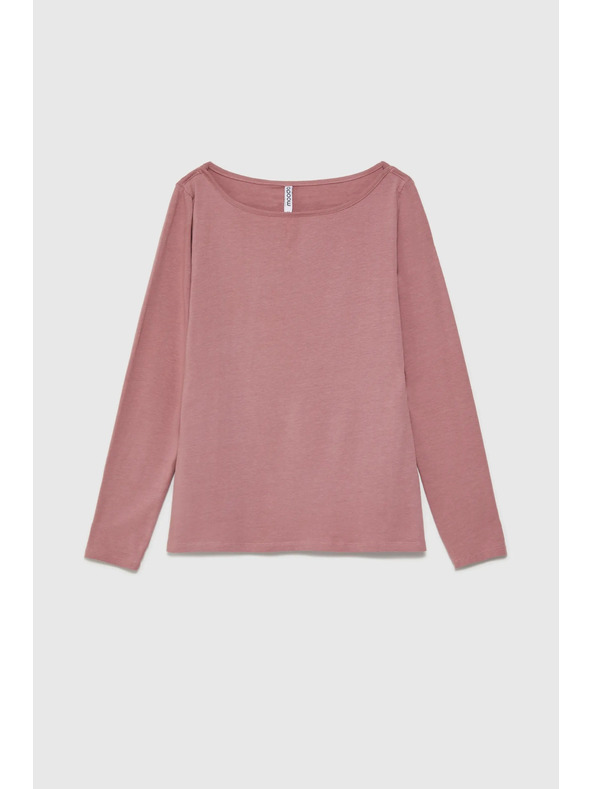 Moodo Dusty roza ženska majica z dolgimi rokavi
