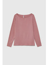 Moodo Dusty roza ženska majica z dolgimi rokavi