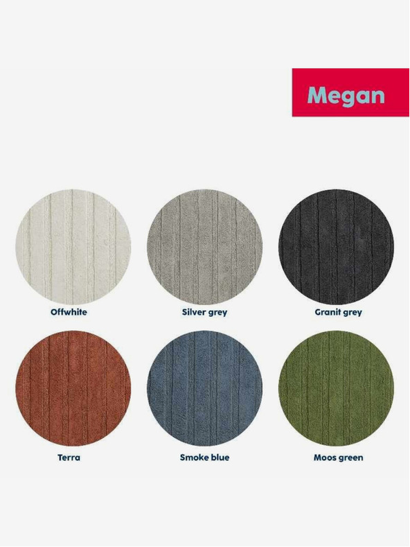 Kela Kopalniška preproga Megan 100x60 cm bombaž srebrnosiva KELA