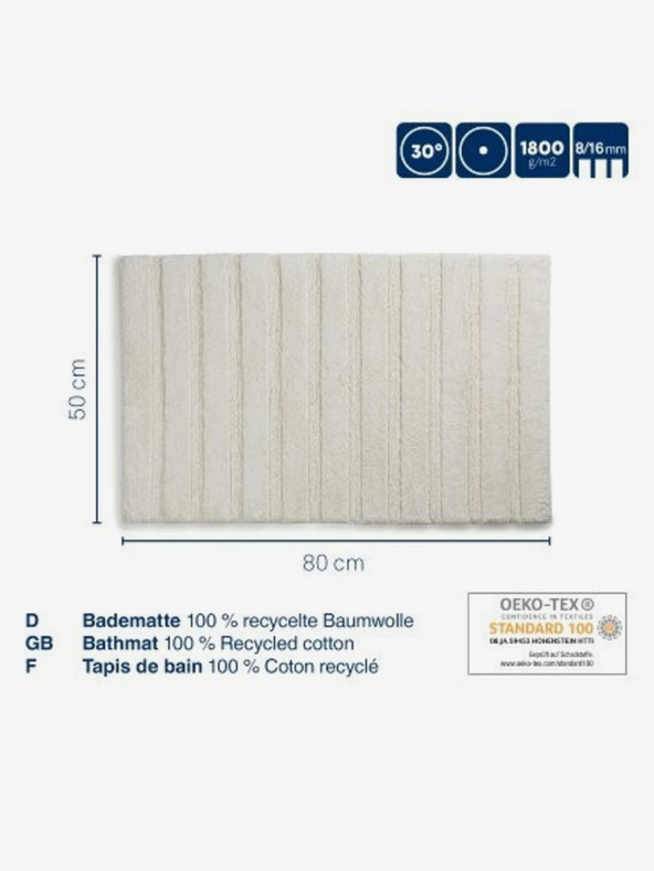 Kela Kopalniška preproga Megan 100% bombaž mahasto zelena 80,0x50,0x1,6cm KELA