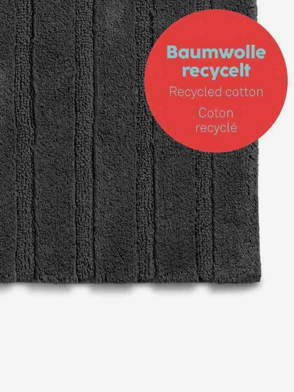 Kela Kopalniška preproga Megan 100 x 60 cm bombaž sivo-bela KELA