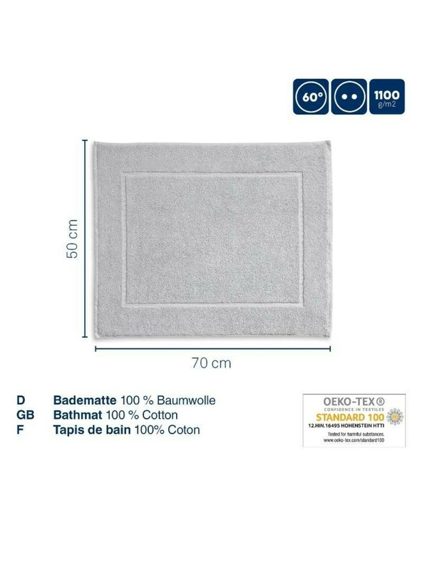 Kela Kopalniška preproga Ladessa 70x50 cm bombaž srebrno-siva KELA